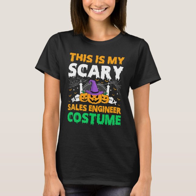 Det här är min Scary Sales Ingenjör Costume Hallow T Shirt (Framsida)