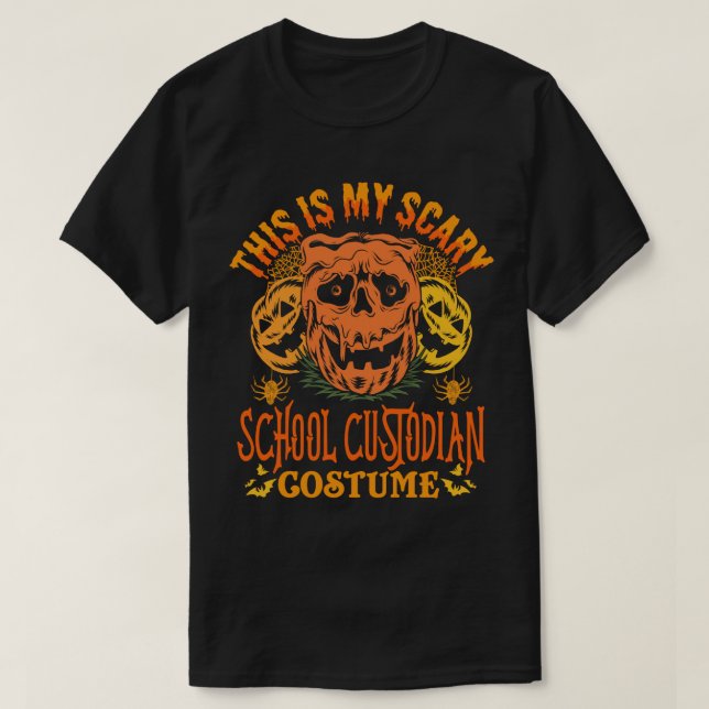 Det här är min Scary School Custodian Costume T Shirt (Design framsida)