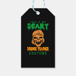 Det här är min Scary Science Teacher Costume Hallo Presentetikett