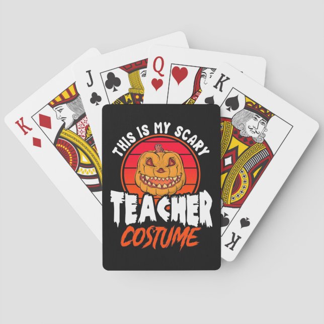 Det här är min Scary Teacher Costume Casinokort (Baksidan)