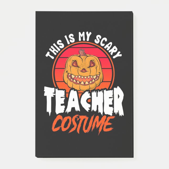 Det här är min Scary Teacher Costume Post-it Block (Framsida)