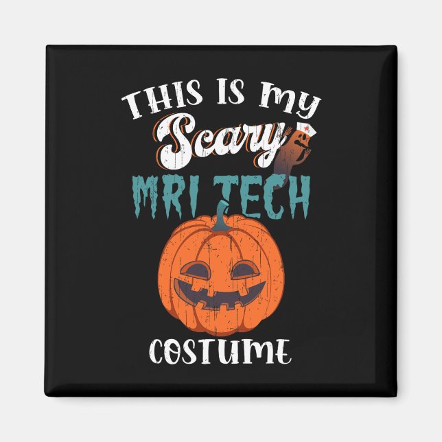 Det här är min Scary Tech Costume Funny Halloween Magnet (Framsidan)
