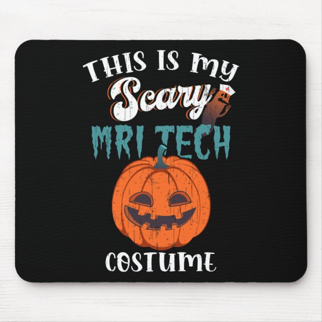 Det här är min Scary Tech Costume Funny Halloween Musmatta (Framsidan)