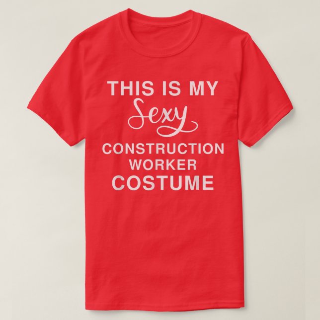 Det här är min Sey Construction Worker Costume Fun T Shirt (Design framsida)