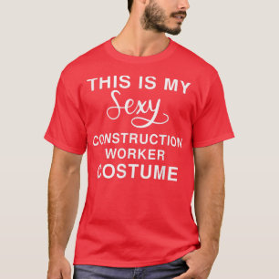 Det här är min Sey Construction Worker Costume Fun T Shirt