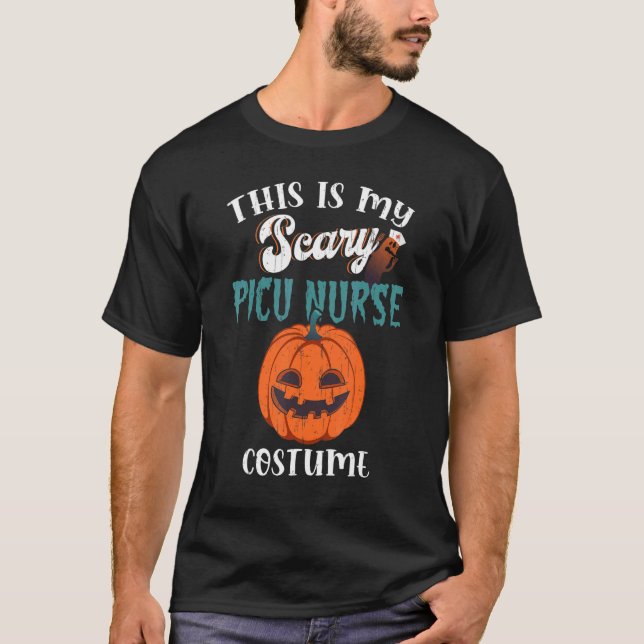 Det här är min skrämmande PICU Nurse costume Hallo T Shirt (Framsida)