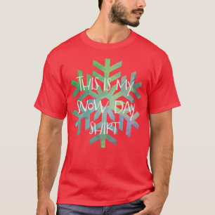 Det här är min Snö Day Lärare Motivering T Shirt