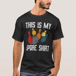 Det här är min Spare Shirt Bowling Funny Graph T