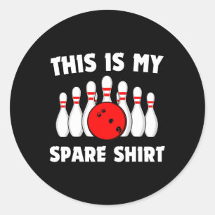 Det här är min Spare Shirt Bowling Retro Runt Klistermärke