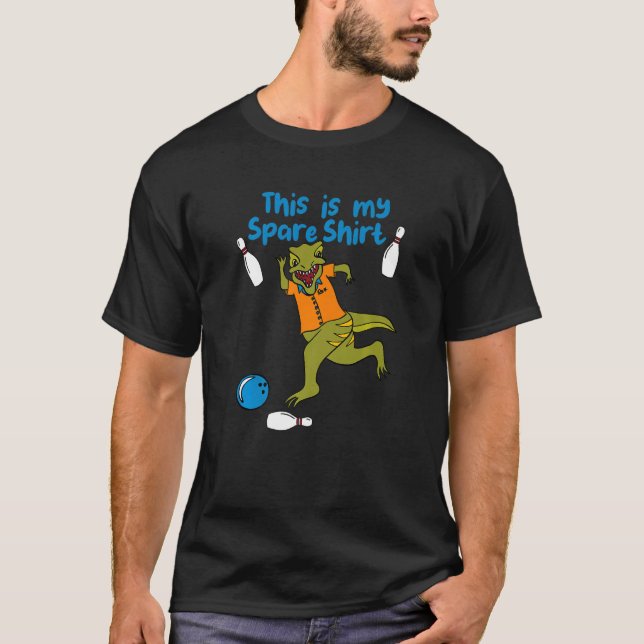 Det här är min Spare Shirt Funny Bowling Dinosaur  T (Framsida)