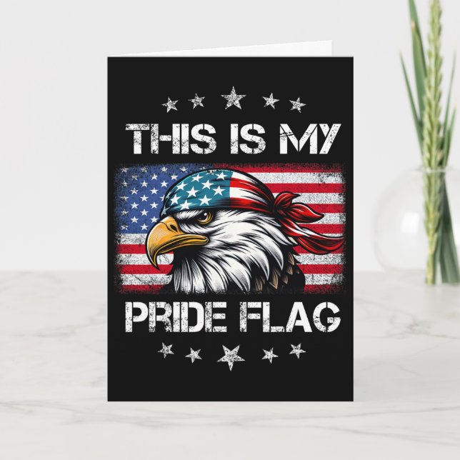 Det här är min stolthetsflagga Amerika Patriotisk  Kort (Framsida)