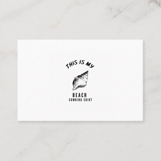 Det här är min strandkammande skjorta visitkort (Framsida)