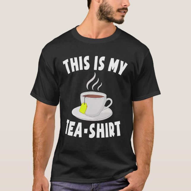 Det här är min Tea Shirt Pun Funny Tea Tshirts Bla (Framsida)