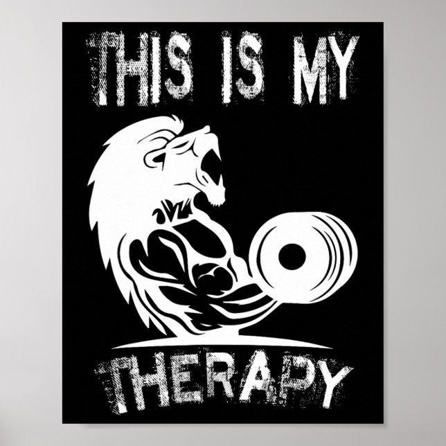 Det här är min terapapy Bodybuilding Gym Poster (Framsidan)
