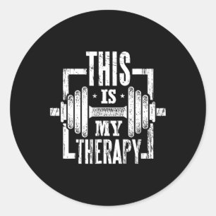 Det här är min terapeutiska fantastiska gym-workou runt klistermärke