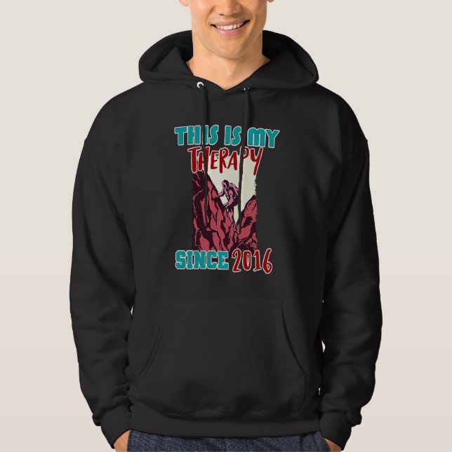 Det här är min terapi sedan 2016 hoodie (Framsida)