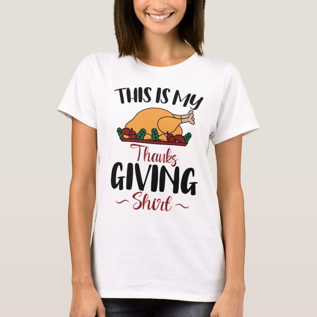 Det här är min Thanksgiving Shirt T Shirt (Framsida)