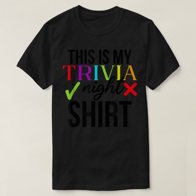 Det här är min trivialkväll t shirt (Design framsida)