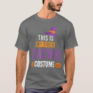 Det här är min trötta lärare läskiga Halloween kos T Shirt
