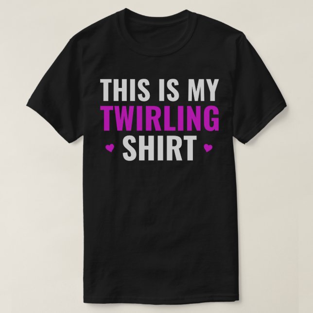Det här är min Twirling Lung Baton Twirling Girl T Shirt (Design framsida)