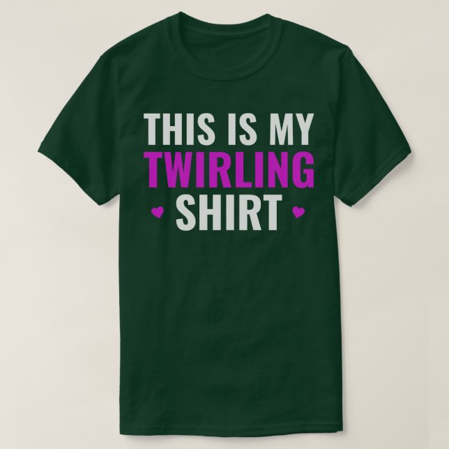 Det här är min Twirling Lung Baton Twirling Girl T Shirt (Design framsida)