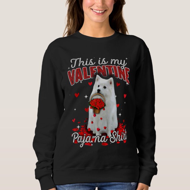 Det här är min Valentine Pajama American Eskimo Hu T Shirt (Framsida)