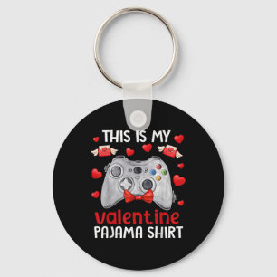 Det här är min Valentine Pajama Gamer Video Games Nyckelring