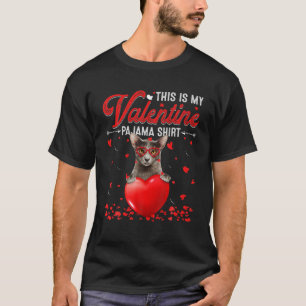 Det här är min Valentine Pajama Oriental Shorthair T Shirt