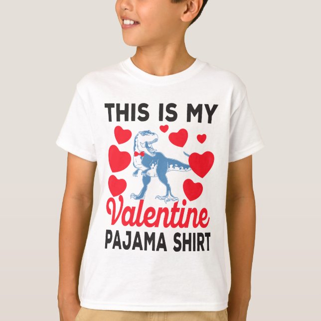 Det här är min Valentine Pajama Shirt Dinosaur Äls T Shirt (Framsida)