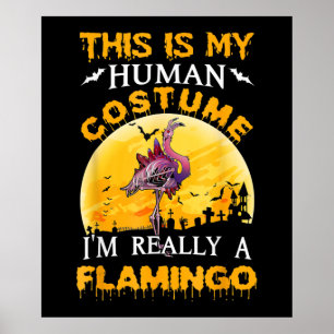 Det här är min Verkligen Flamingo Halloween Poster