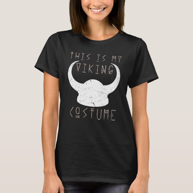 Det här är min Viking Costume Nordic Viking Helmet T Shirt (Framsida)