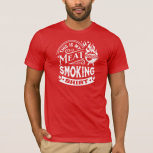 Det här är min vita textdesign för kött-rökning t shirt
