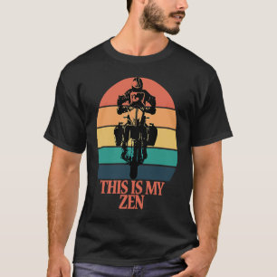 Det här är min Zen Retro Sunset Motorcykel Äventyr T Shirt