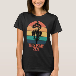 Det här är min Zen Retro Sunset Motorcykel Äventyr T Shirt