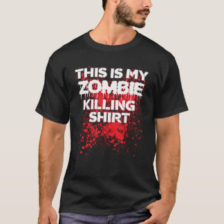 Det här är min zombie som dödar Funny Halloween Zo T Shirt