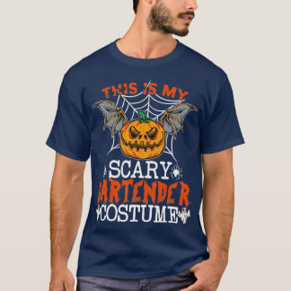 Det här är mina Scary Bartender Costume Funny-gåvo T Shirt