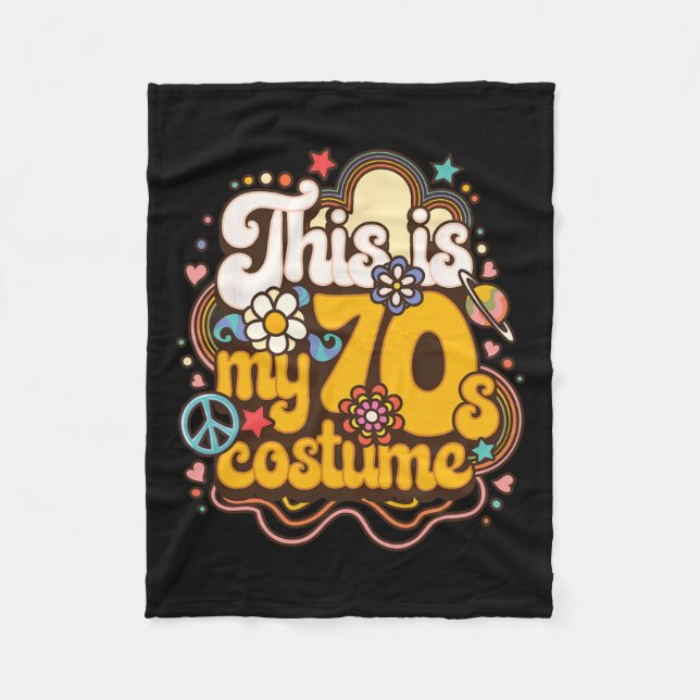 Det här är mitt 70-sekunders Temaparty Hippie Retr Fleecefilt (Framsidan)
