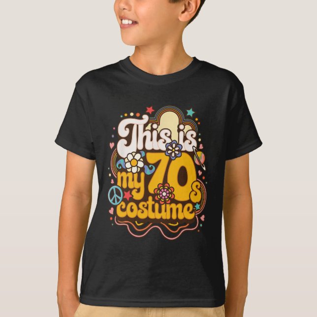 Det här är mitt 70-sekunders Temaparty Hippie Retr T Shirt (Framsida)