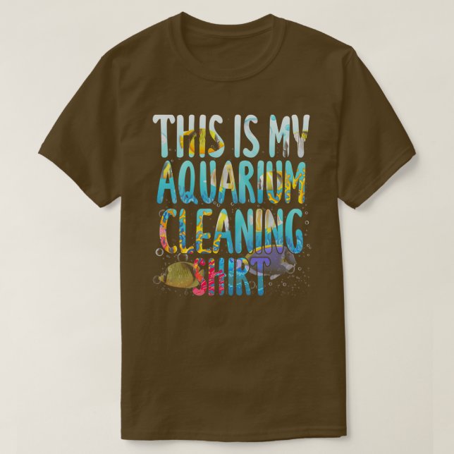 Det här är mitt Aquarium Städning Sjort Fisksaltva T Shirt (Design framsida)