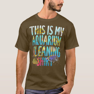 Det här är mitt Aquarium Städning Sjort Fisksaltva T Shirt