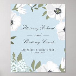 Det här är mitt Beloved Scripture Anemone Bröllop- Poster