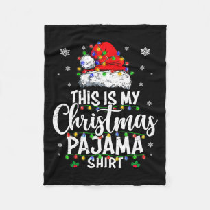 Det här är mitt christmas pajama ljus manar-barn fleecefilt