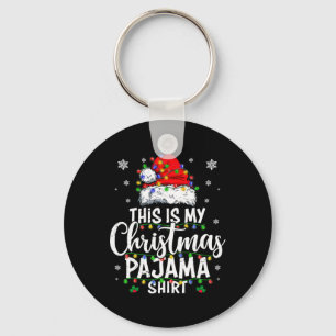 Det här är mitt christmas pajama ljus manar-barn nyckelring