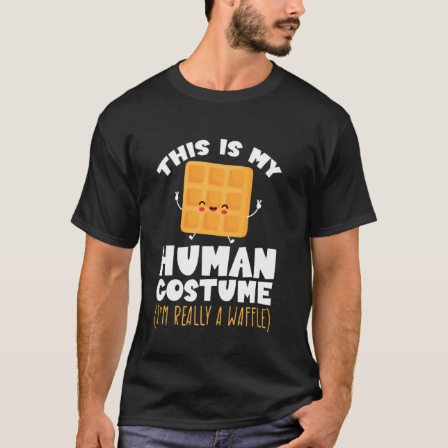 Det här är mitt humana konstverk, Waffle Batter Wh T Shirt (Framsida)