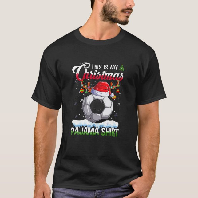 Det här är mitt julljus Pajama-fotboll T Shirt (Framsida)