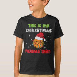 Det här är mitt jultema Pajama Shirt Basketball T