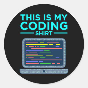 Det här är mitt kodprogram för datorprogrammering runt klistermärke