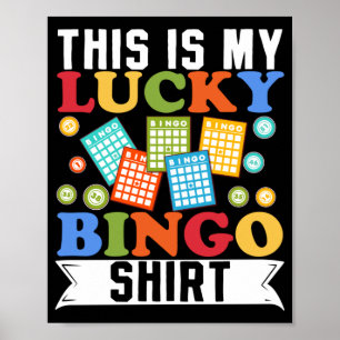 Det här är mitt Lucky Bingo Shirt Funny Gambling Poster