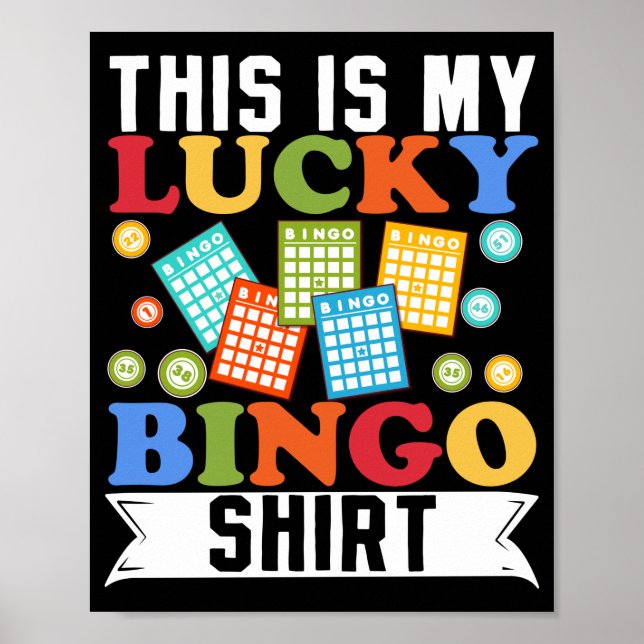 Det här är mitt Lucky Bingo Shirt Funny Gambling Poster (Framsidan)