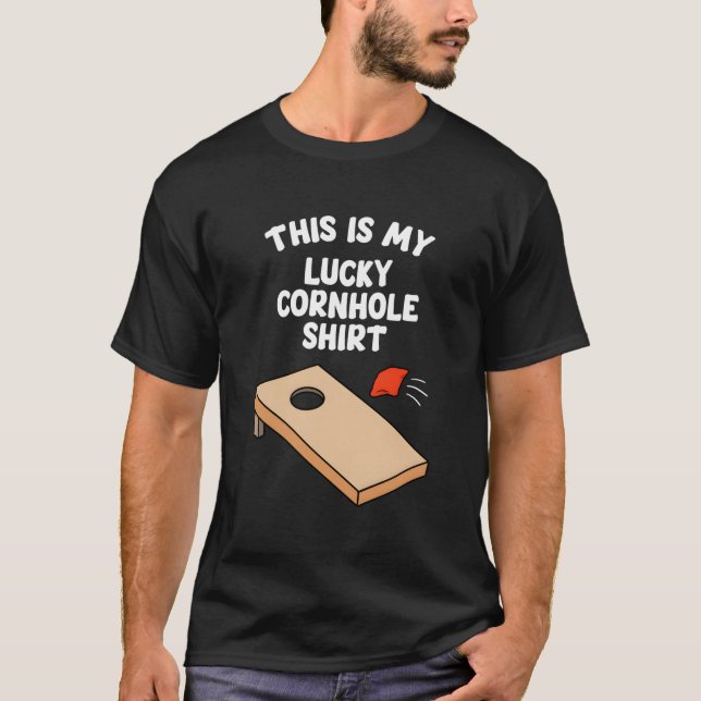 Det här är mitt Lucky Cornhole Shirt Bean Bag Toss T (Framsida)